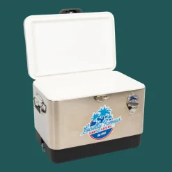 Tommy Bahama Camping Coolers|Beach Coolers-54 Quart Portable Stainless Cooler