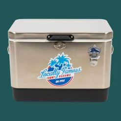 Tommy Bahama Camping Coolers|Beach Coolers-54 Quart Portable Stainless Cooler