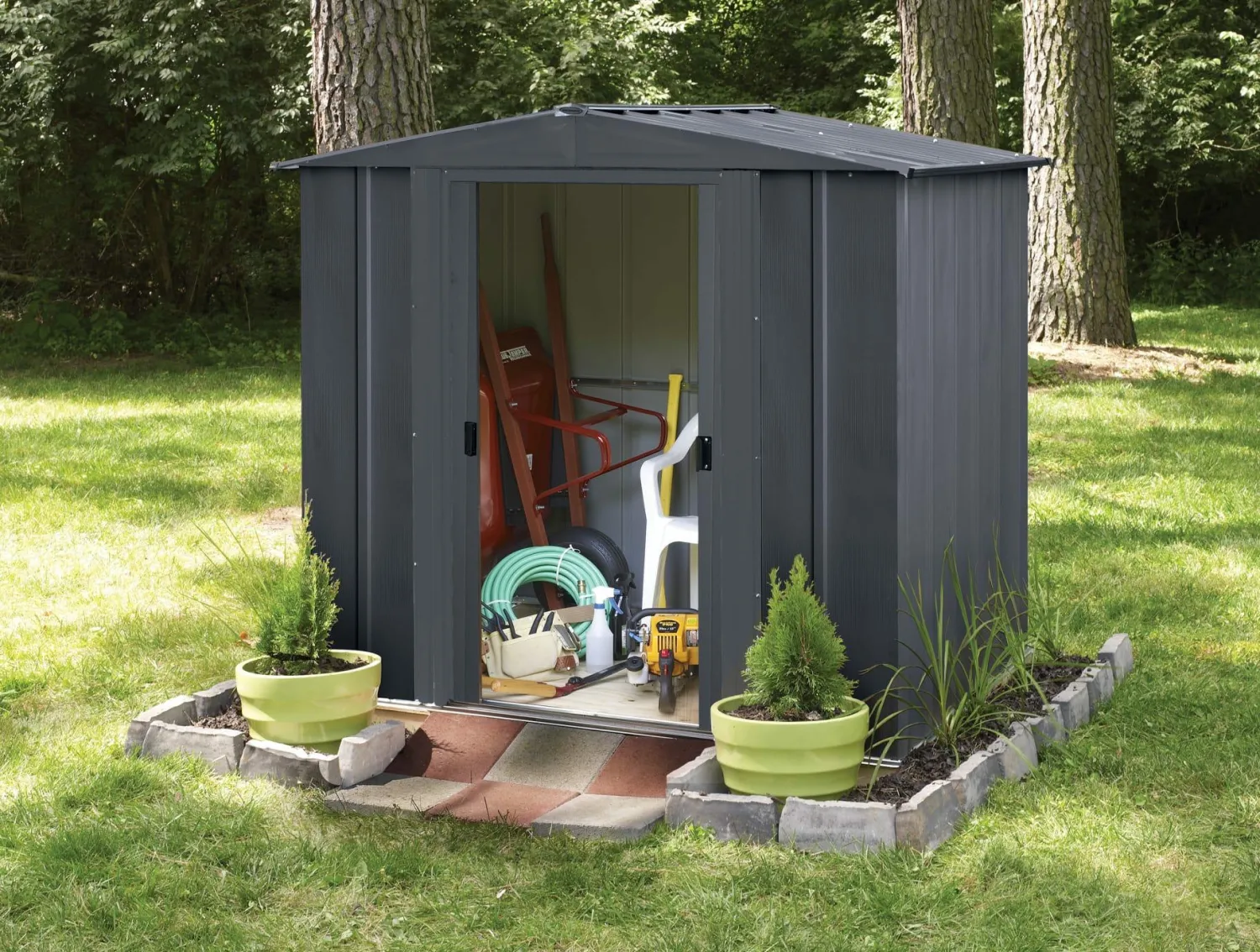 Arrow Metal Sheds-6 x 5 x 6 ft Anthracite Shed