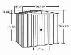 Arrow Metal Sheds-6 x 5 x 6 ft Anthracite Shed