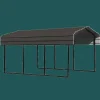 Arrow Boat|Atv-10 x 15 x 7 ft Charcoal Carport