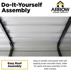 Arrow Boat|Atv-10 x 15 x 7 ft Charcoal Carport