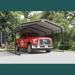Arrow Truck/Suv|Auto-12 x 20 x 7 ft Charcoal Carport
