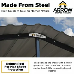Arrow Truck/Suv|Auto-12 x 20 x 7 ft Charcoal Carport