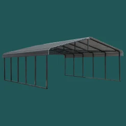 Arrow Truck/Suv|Auto-20 x 24 x 7 ft Charcoal Carport