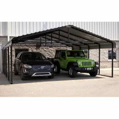 Arrow Truck/Suv|Auto-20 x 20 x 7 ft Charcoal Carport