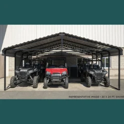 Arrow Truck/Suv|Auto-20 x 29 x 7 ft Charcoal Carport