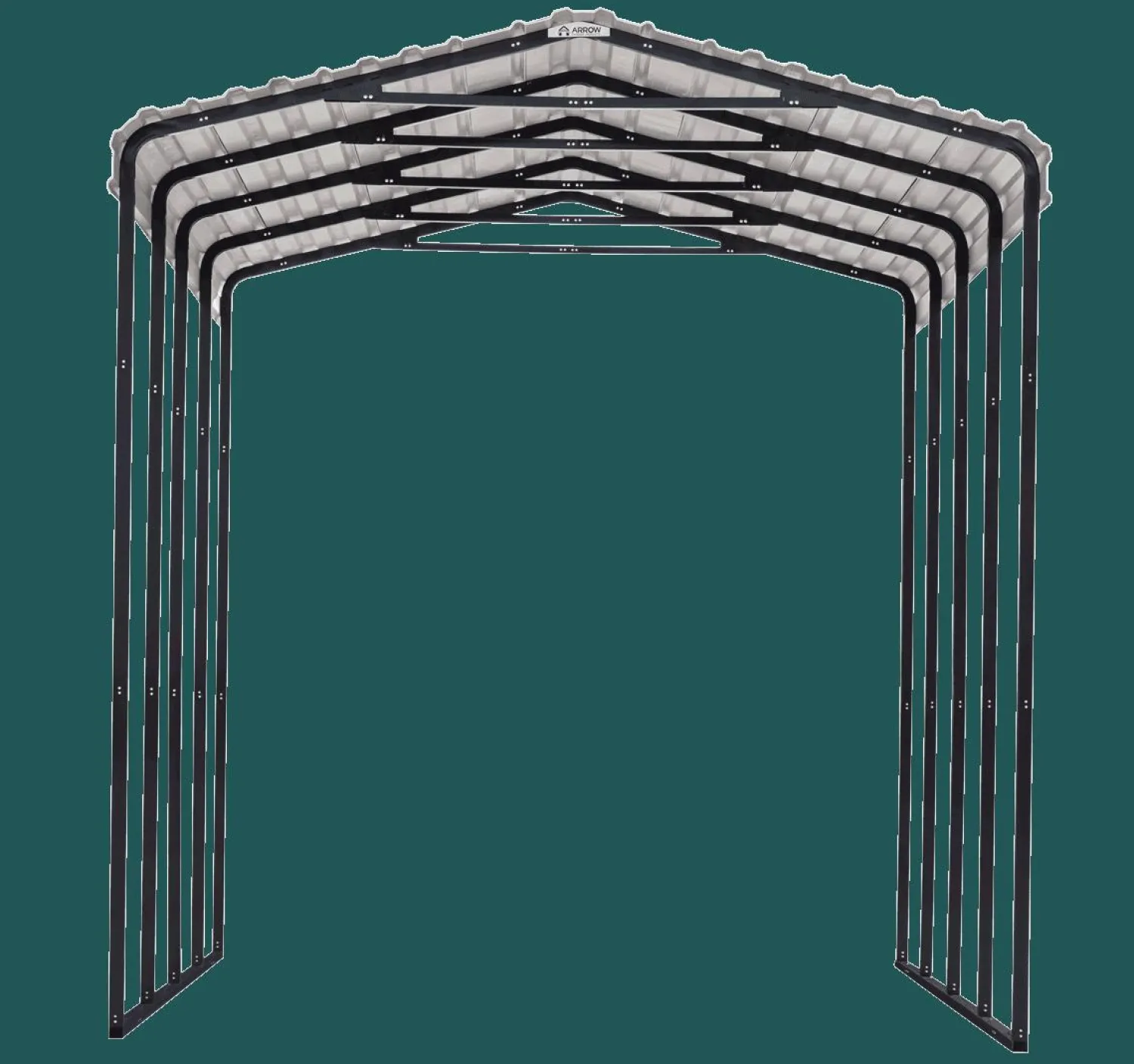 Arrow Rv|Vans-14 x 38 x 14 ft Charcoal RV Carport