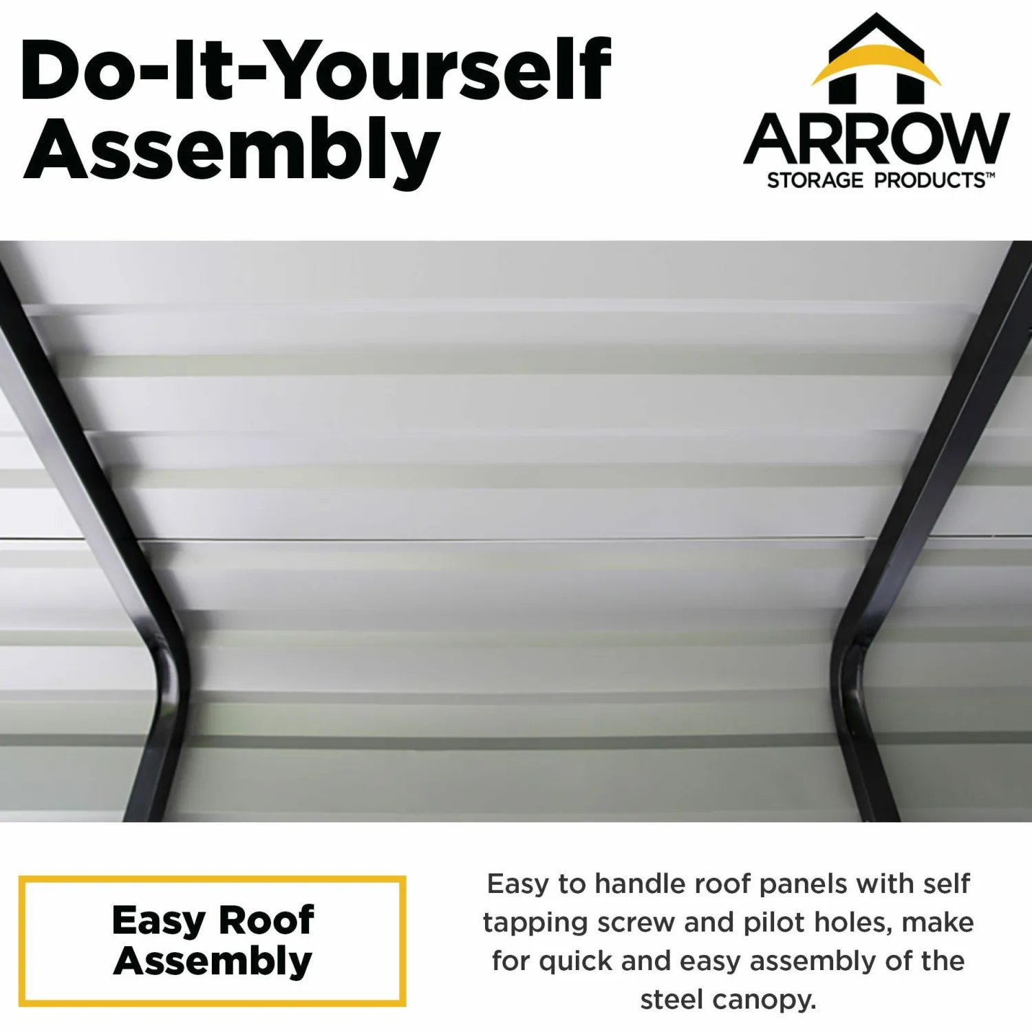 Arrow Auto-10 x 20 x 7 ft Charcoal Carport