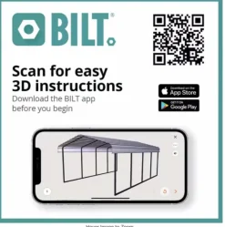 Arrow Truck/Suv-12 x 29 x 7 ft Eggshell Carport