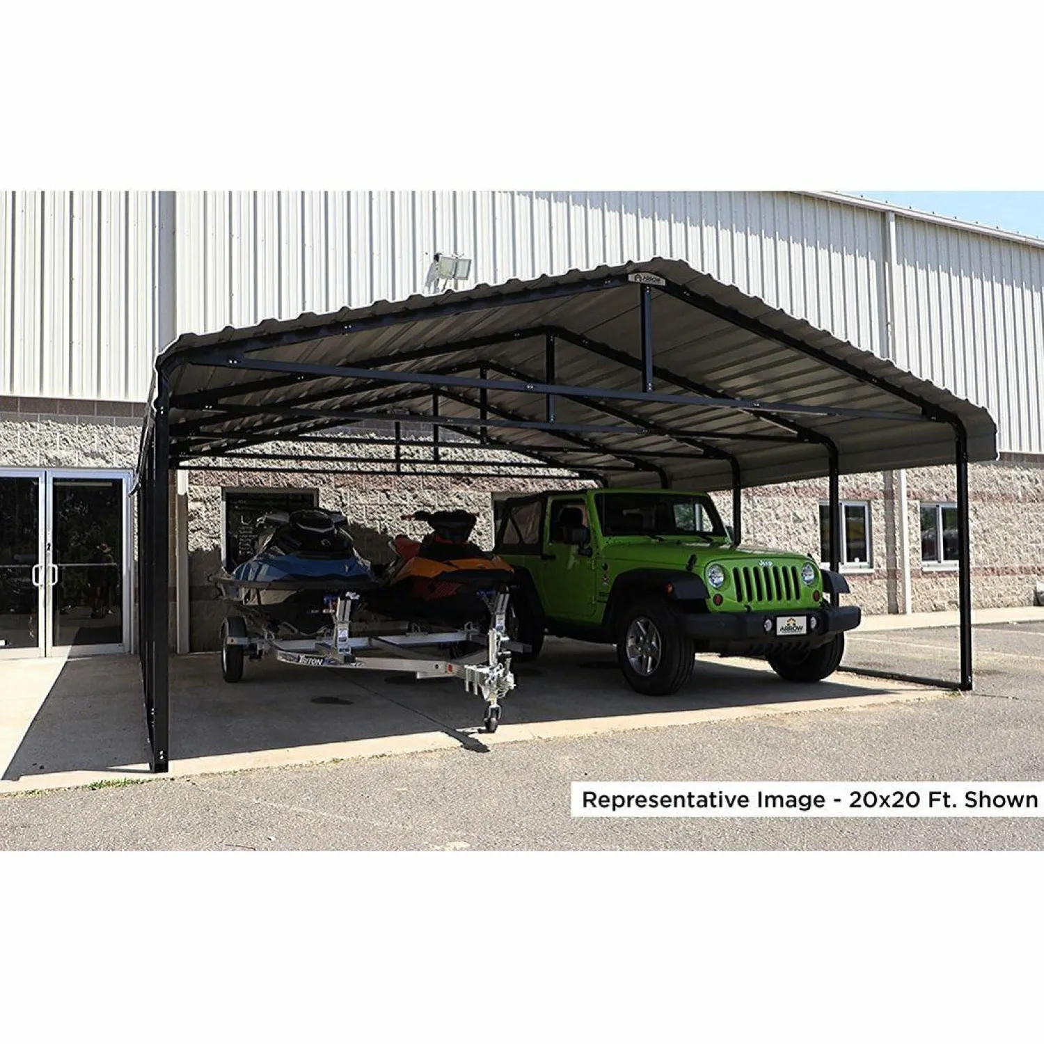 Arrow Truck/Suv|Auto-20 x 29 x 7 ft Eggshell Carport