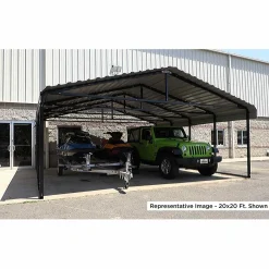 Arrow Truck/Suv|Auto-20 x 24 x 7 ft Eggshell Carport