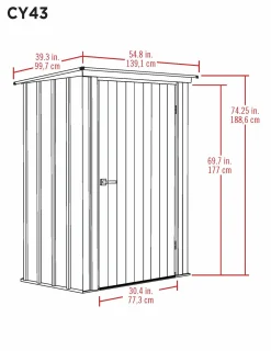 Arrow Metal Sheds-4 x 3 x 6 ft Green Shed