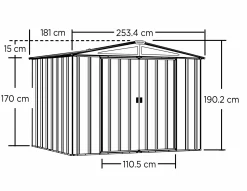 Arrow Metal Sheds-8 x 6 x 6 ft Green Shed