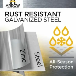 Arrow Metal Sheds-8 x 6 x 6 ft Green Shed