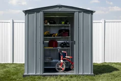 Arrow Metal Sheds-6 x 7 x 6 ft Grey Shed