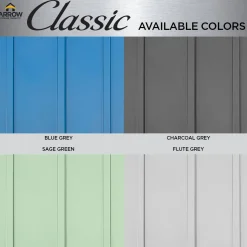 Arrow Metal Sheds-8 x 8 x 6 ft Grey Shed