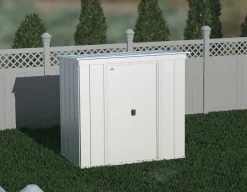 Arrow Metal Sheds-6 x 4 x 6 ft Light Grey Shed