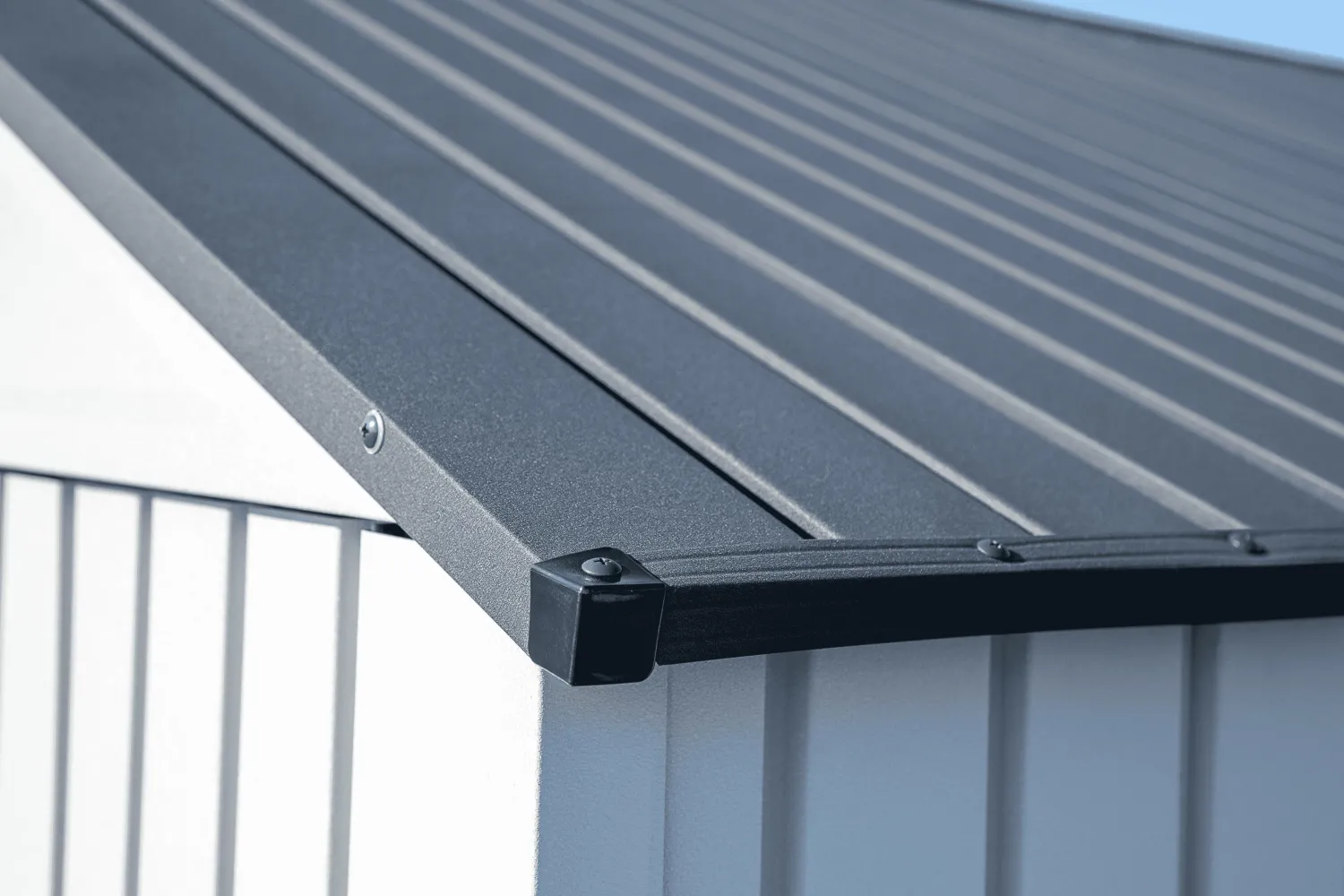 Arrow Metal Sheds-Aspen 12x10 ft. Cool Grey Metal Shed