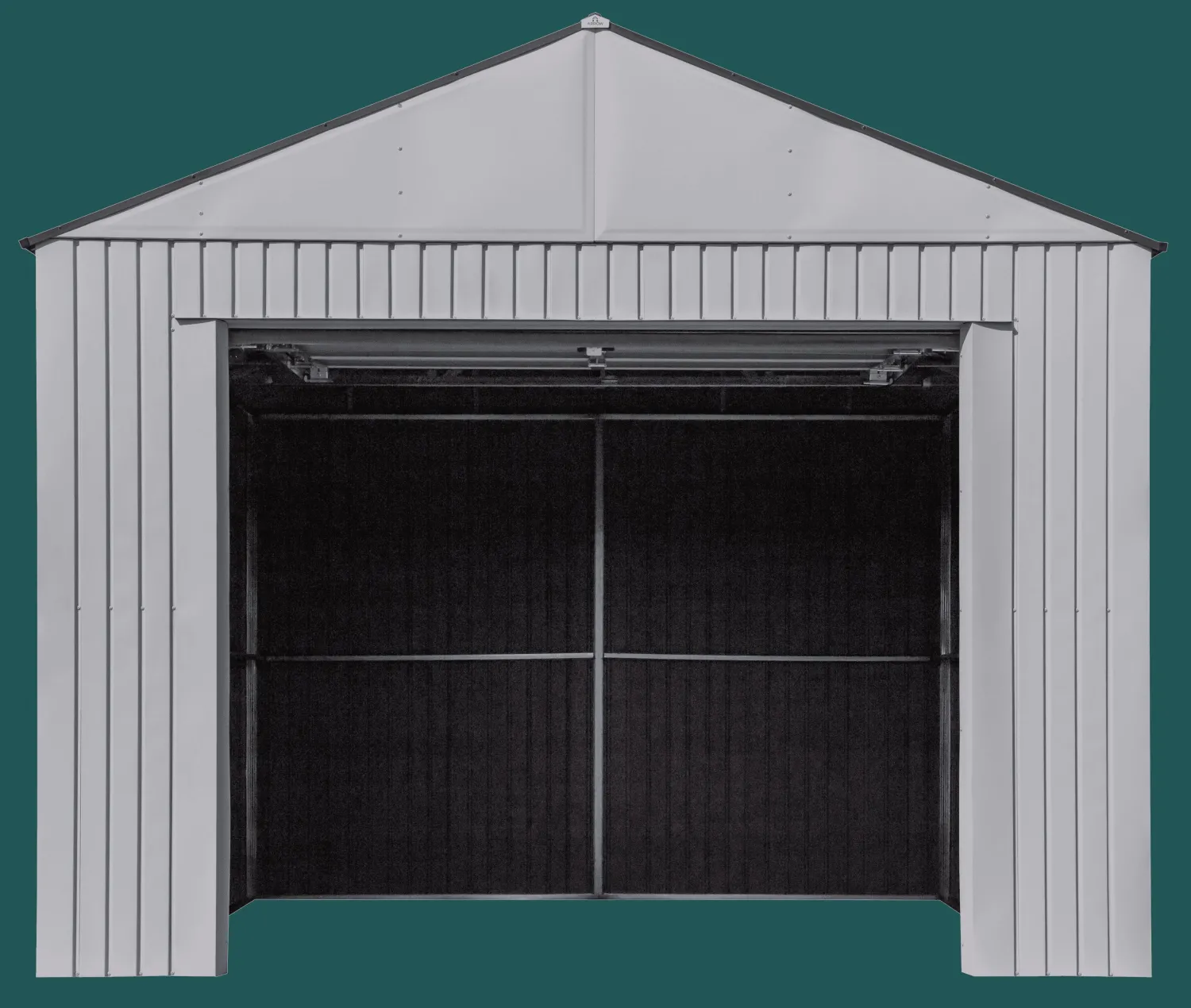 Arrow Metal Sheds-Aspen 12x10 ft. Cool Grey Metal Shed
