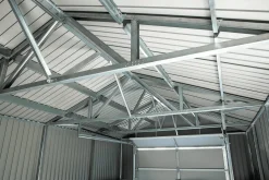 Arrow Metal Sheds-Aspen 12x10 ft. Cool Grey Metal Shed