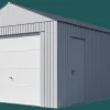 Arrow Metal Sheds-Aspen 12x20 ft. Cool Grey Metal Shed