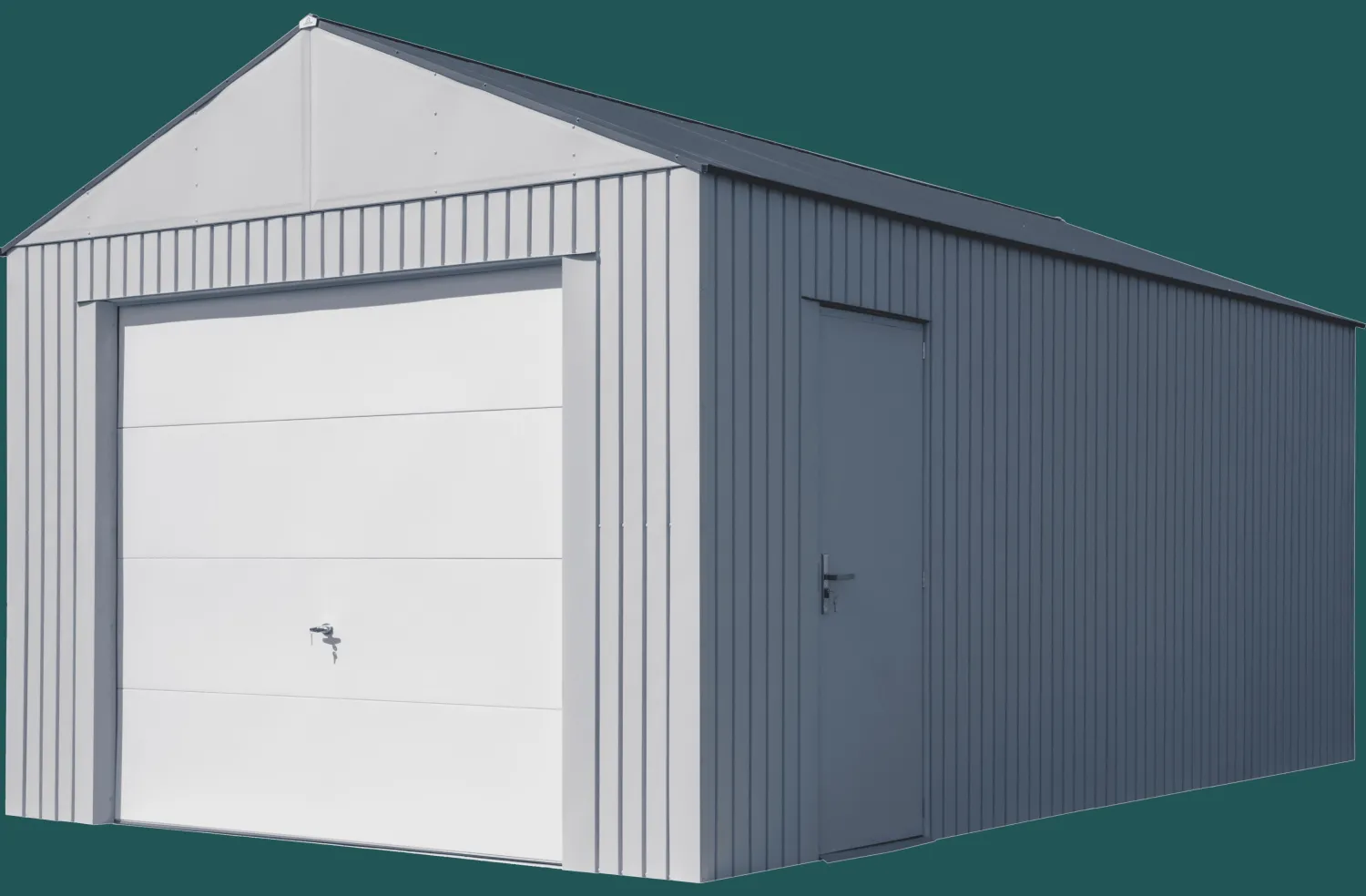 Arrow Metal Sheds-Aspen 12x20 ft. Cool Grey Metal Shed