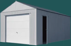 Arrow Metal Sheds-Aspen 12x20 ft. Cool Grey Metal Shed