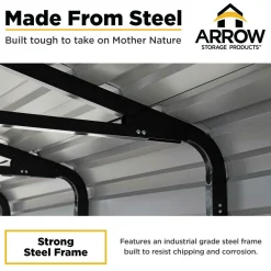 Arrow Truck/Suv|Auto-Carport, 20 ft. x 33 ft. x 7 ft. Eggshell