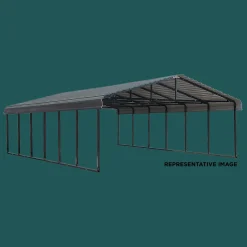 Arrow Truck/Suv-Carport, 20 ft. x 42 ft. x 7 ft. Charcoal