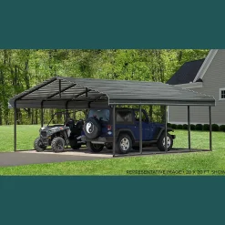 Arrow Truck/Suv-Carport, 20 ft. x 42 ft. x 7 ft. Charcoal