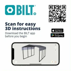 Arrow Tractor|Equipment-Carport 10x15x09 Charcoal BKP