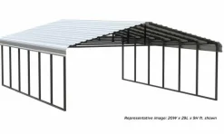 Arrow Equipment-Carport 20x42x09 Eggshell BKP