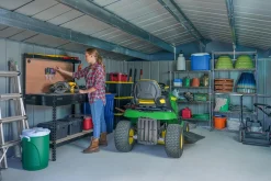 Arrow Metal Sheds-Classic 12 x 17 x 8 ft Blue Grey Steel Storage Shed