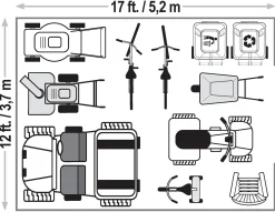 Arrow Metal Sheds-Classic 12 x 17 x 8 ft Blue Grey Steel Storage Shed