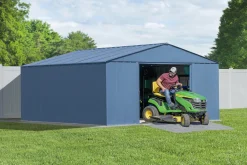 Arrow Metal Sheds-Classic 14 x 14 x 7 ft Blue Grey Steel Storage Shed