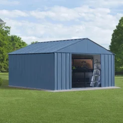 Arrow Metal Sheds-Classic 12 x 12 x 8 ft Blue Grey Steel Storage Shed