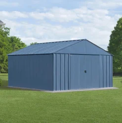Arrow Metal Sheds-Classic 12 x 12 x 8 ft Blue Grey Steel Storage Shed