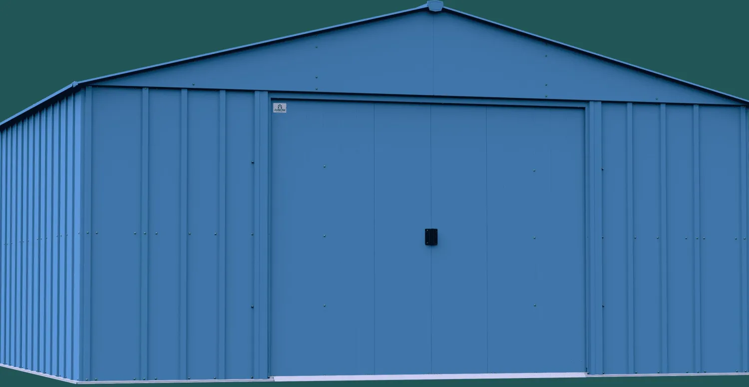 Arrow Metal Sheds-Classic 14 x 12 x 7 ft Blue Grey Steel Storage Shed