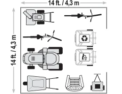 Arrow Metal Sheds-Classic 14 x 14 x 7 ft Charcoal Steel Storage Shed