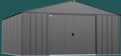 Arrow Metal Sheds-Classic 14 x 14 x 7 ft Charcoal Steel Storage Shed