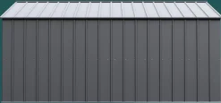 Arrow Metal Sheds-Classic 14 x 14 x 7 ft Charcoal Steel Storage Shed