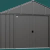 Arrow Metal Sheds-Classic 12 x 14 x 8 ft Charcoal Steel Storage Shed