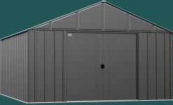 Arrow Metal Sheds-Classic 12 x 14 x 8 ft Charcoal Steel Storage Shed