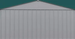 Arrow Metal Sheds-Classic 14 x 14 x 7 ft Flute Grey Steel Storage Shed