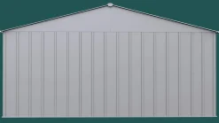 Arrow Metal Sheds-Classic 14 x 12 x 7 ft Flute Grey Steel Storage Shed
