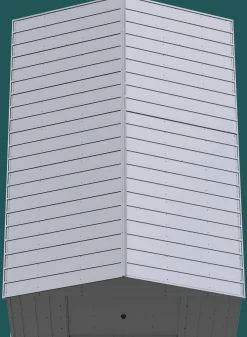 Arrow Metal Sheds-Classic 12 x 17 x 8 ft Flute Grey Steel Storage Shed