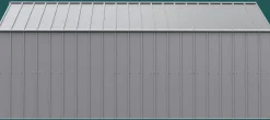 Arrow Metal Sheds-Classic 12 x 17 x 8 ft Flute Grey Steel Storage Shed