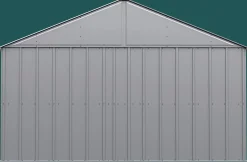 Arrow Metal Sheds-Classic 12 x 17 x 8 ft Flute Grey Steel Storage Shed