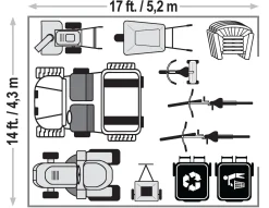 Arrow Metal Sheds-Classic Metal Shed, 14 x 17, Charcoal